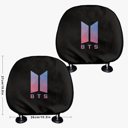 BTS BT21 Car headrest covers - BTS car accessories - 2 pieces - Beyond The Shoppe