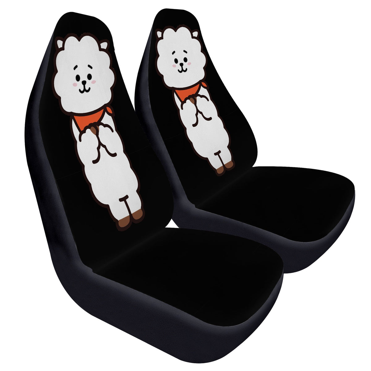BTS BT21 Car Seat Covers - Set of 2 - RJ - 1 of 8 Designs to choose from! BTS car seat covers - Bangtan army car accessories - ARMY - Beyond The Shoppe
