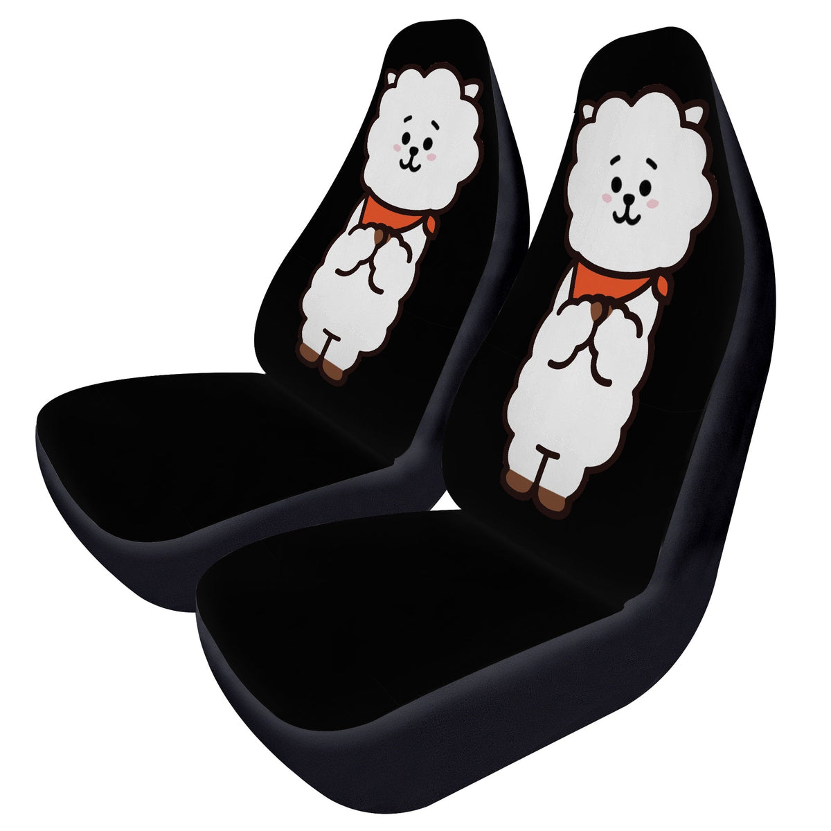 BTS BT21 Car Seat Covers - Set of 2 - RJ - 1 of 8 Designs to choose from! BTS car seat covers - Bangtan army car accessories - ARMY - Beyond The Shoppe