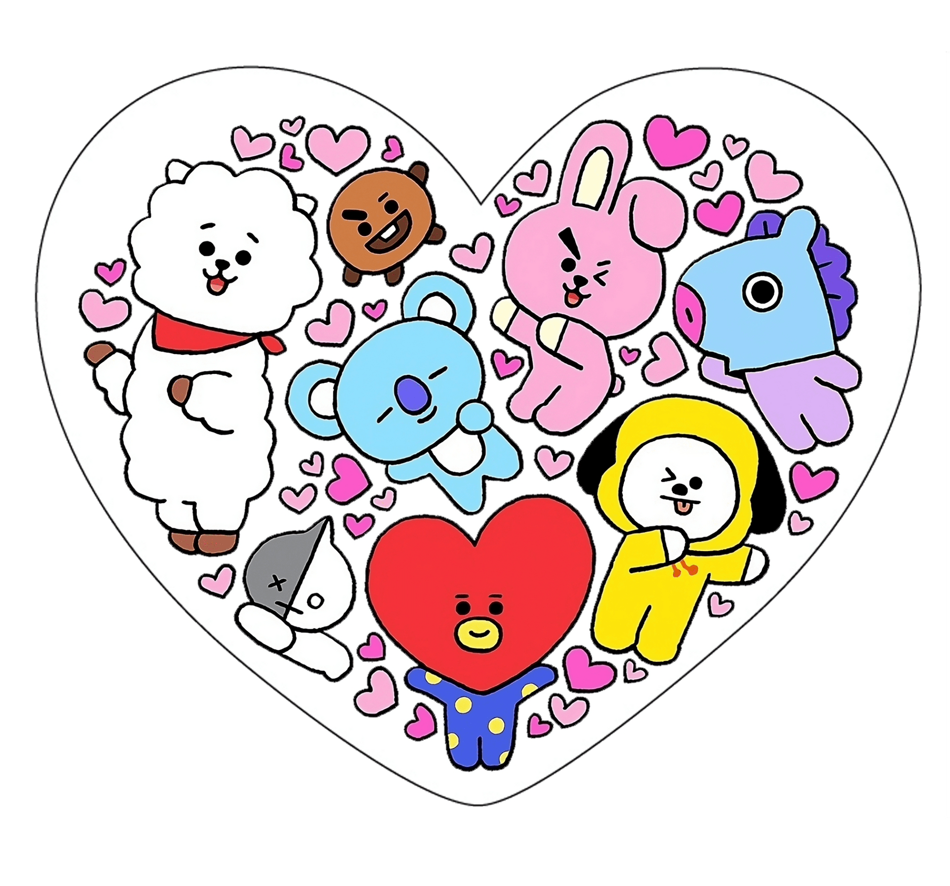 BTS BT21 Cell Phone Magnetic Collapsible Grip And Stand - Cell Phone Grips - Cell phone holder - popsocket grip - Phone Pop Grips - Beyond The Shoppe