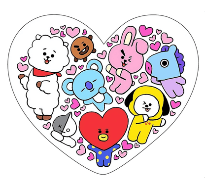 BTS BT21 Cell Phone Magnetic Collapsible Grip And Stand - Cell Phone Grips - Cell phone holder - popsocket grip - Phone Pop Grips - Beyond The Shoppe