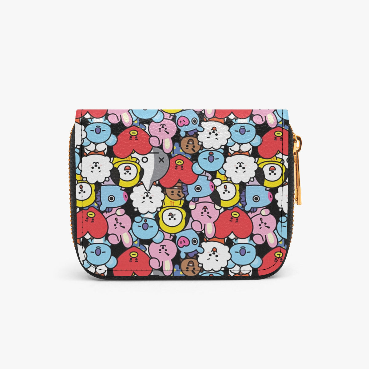BTS BT21 Character Pattern Bifold Zipper Wallet K - Pop Merchandise - Great gift! - Beyond The Shoppe