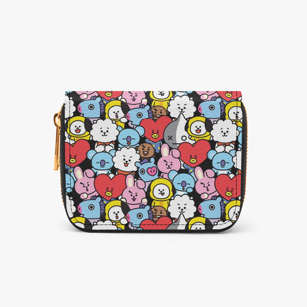 BTS BT21 Character Pattern Bifold Zipper Wallet K - Pop Merchandise - Great gift! - Beyond The Shoppe