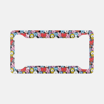 BTS BT21 Character Pattern License Plate Frame - Great gift for your favorite Army's Car! - Beyond The Shoppe