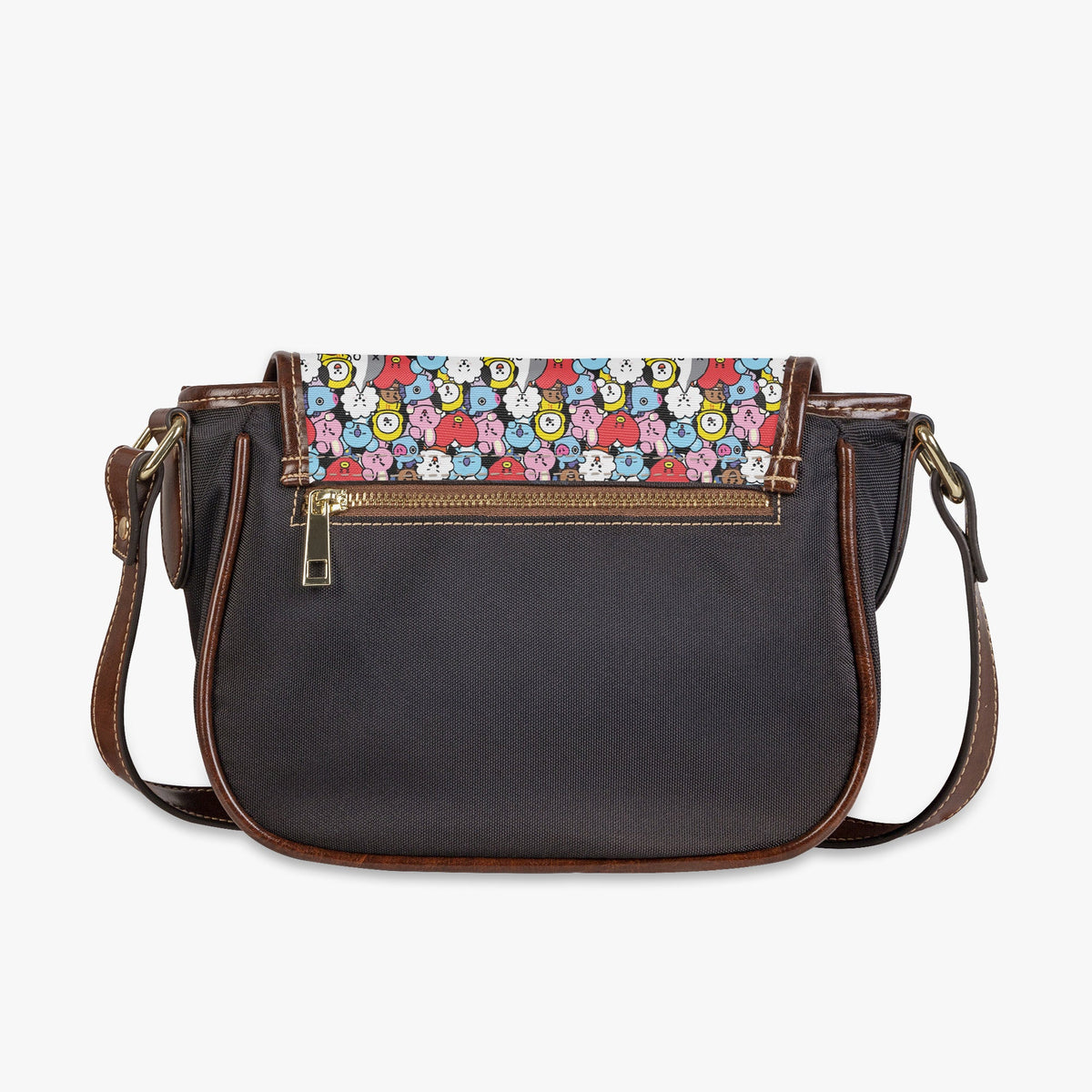 BTS BT21 Characters Flap Saddle Bag – Perfect Everyday Crossbody Purse - Chic & Cute Bag - Beyond The Shoppe