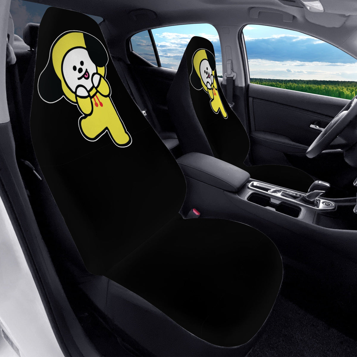 BTS BT21 Chimmy Car Seat Microfiber Covers - Set of 2 - 8 Designs to choose from! BTS car seat covers - bangtan army car accessories - ARMY - Beyond The Shoppe
