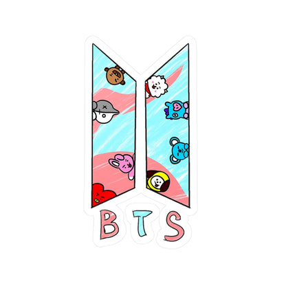 BTS BT21 Colorful Logo Vinyl Decals, Fun Stickers - Water, UV and Scratch Resistant! - Beyond The Shoppe