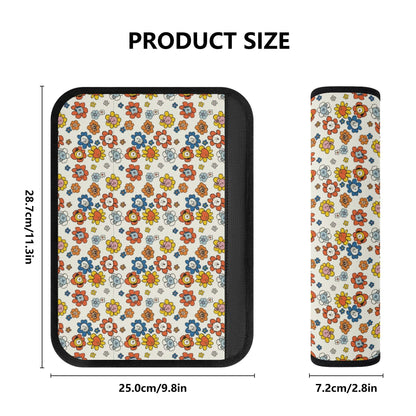 BTS BT21 Flower Pattern Car Seat Belt Cover - Choose 1 pc or 2 pc/set - Car accessories and decorations - Beyond The Shoppe