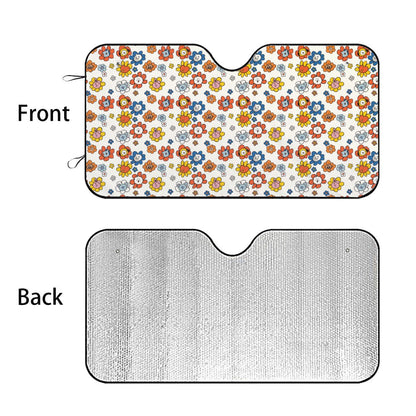 BTS BT21 Flower Pattern Windshield Sun Shade - Car sun visor - Car sun blocker - Windshield heat shield - Auto sunshade - Beyond The Shoppe