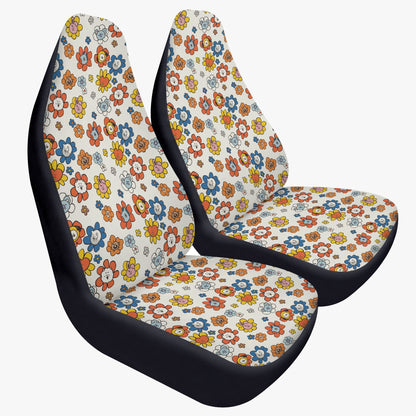 BTS BT21 Flowers Themed Car Seat Covers - Set of 2 - BTS car seat cover - bangtan army car accessories - bts car - bts fan - Beyond The Shoppe
