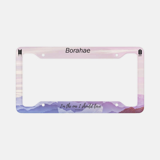 BTS BT21 I'm the one I should love - Epithany Jin - Metal License Plate Frame - Great gift for your favorite Army's Car! - Beyond The Shoppe