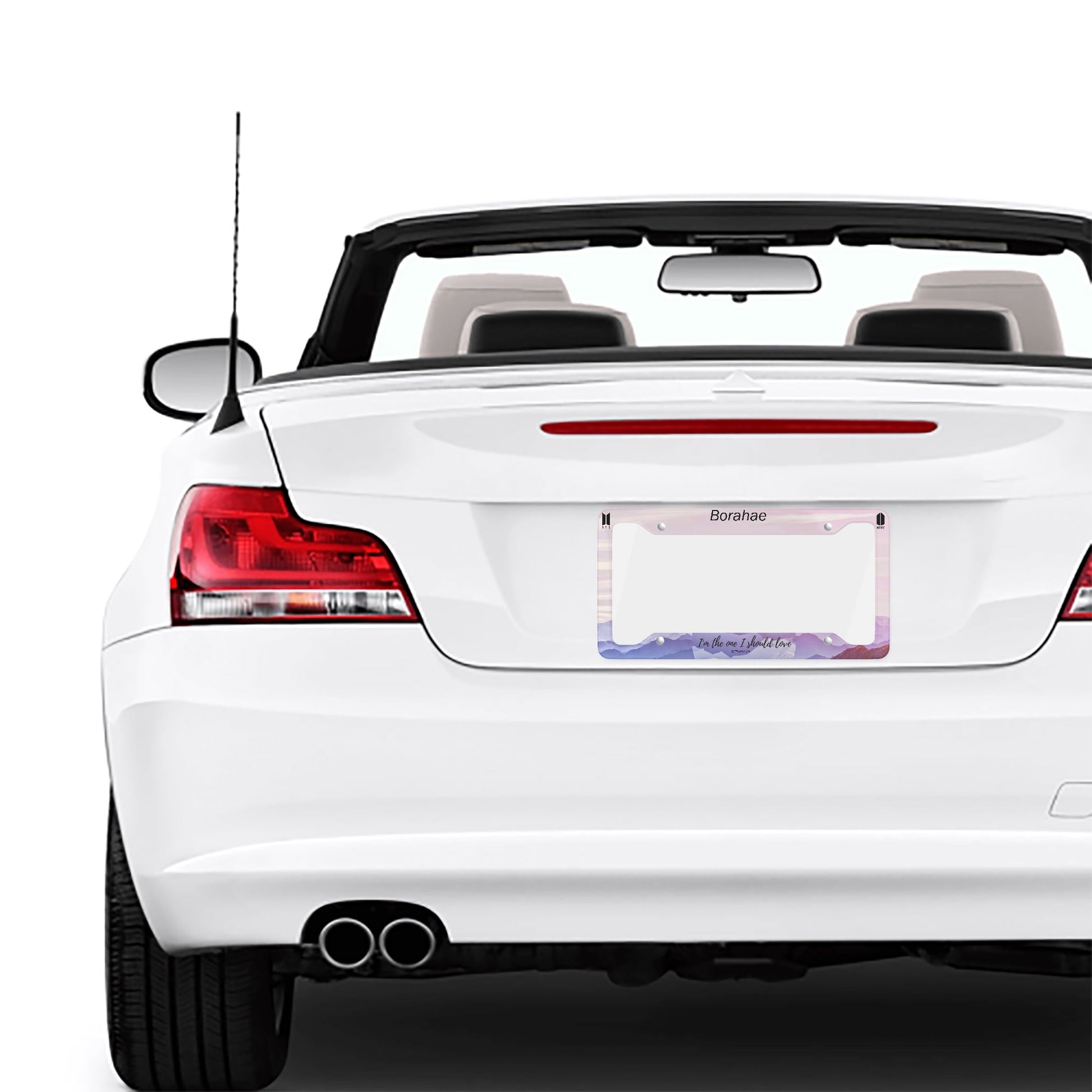 BTS BT21 I'm the one I should love - Epithany Jin - Metal License Plate Frame - Great gift for your favorite Army's Car! - Beyond The Shoppe