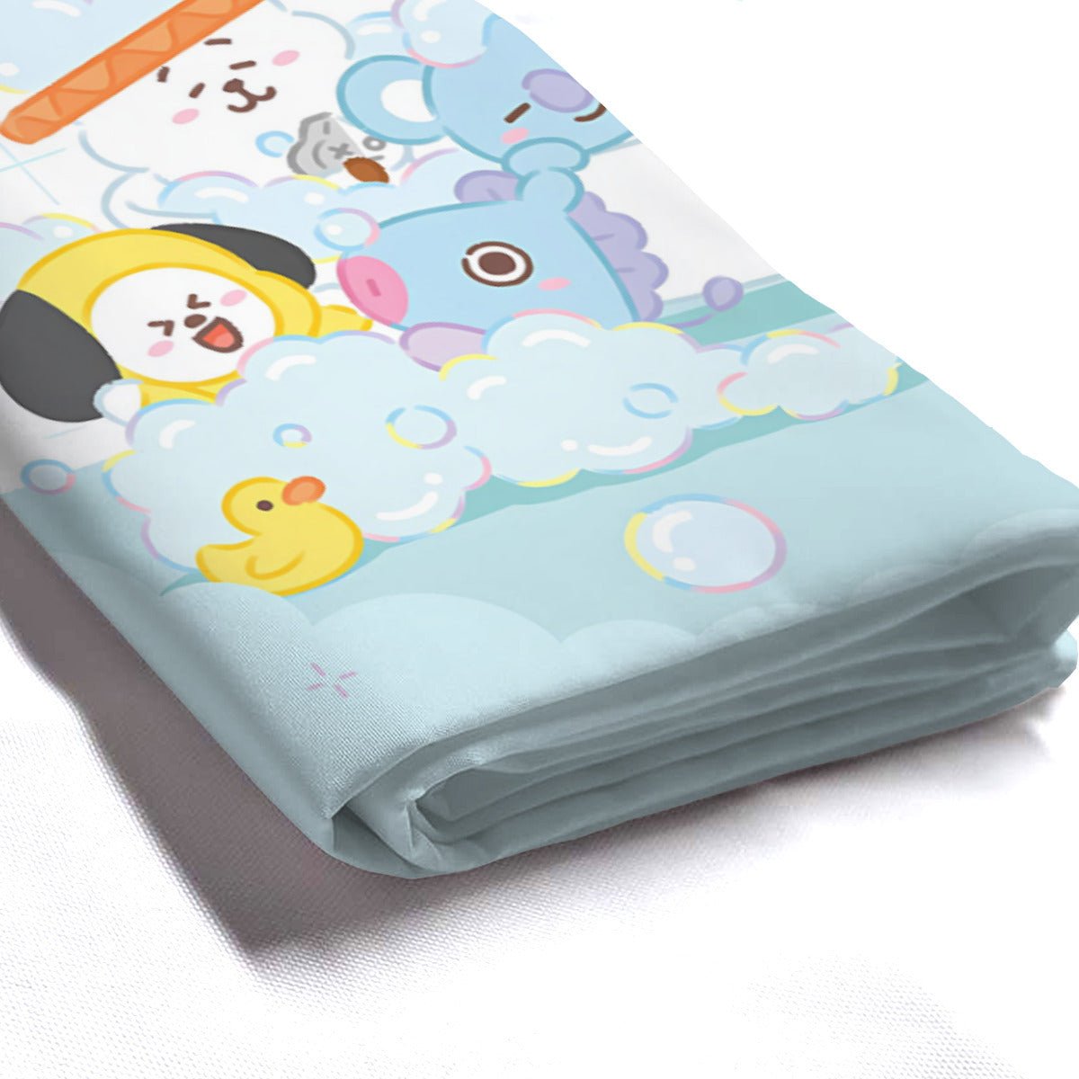 BTS BT21 Inspired Splish Splash! Shower Curtain - Ultimate bathroom accessory! Great home warming gift for your favorite Army! - Beyond The Shoppe