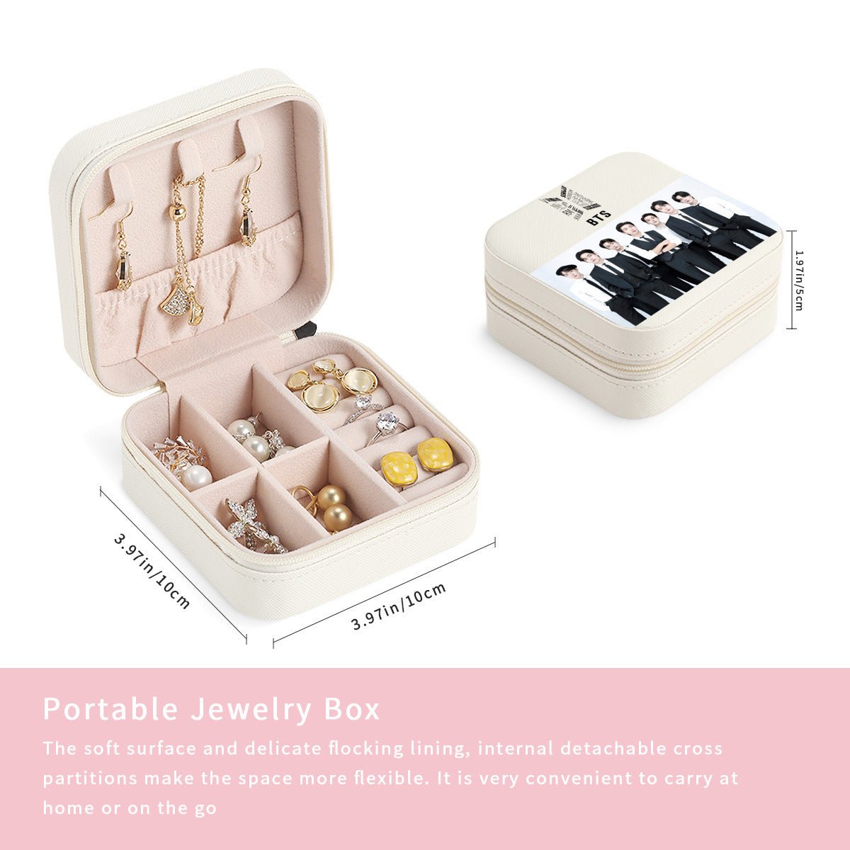 BTS BT21 Jewelry Box - BTS accessories - bts jewelry - bts travel jewelry box - Jewelry organizer - BTS Army gift - Beyond The Shoppe