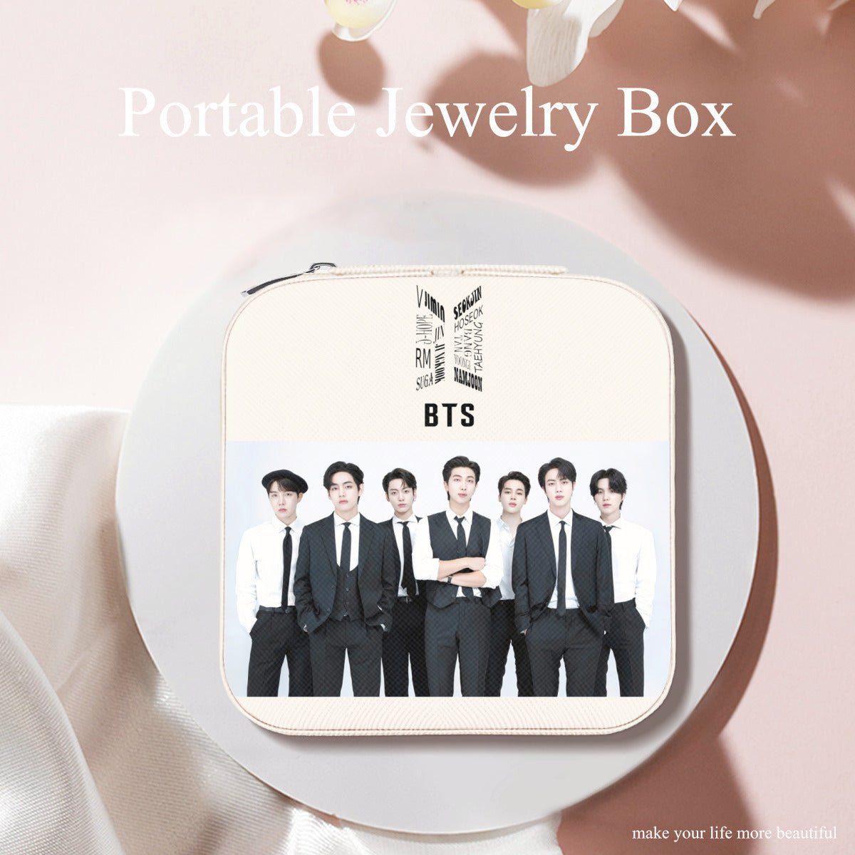 BTS BT21 Jewelry Box - BTS accessories - bts jewelry - bts travel jewelry box - Jewelry organizer - BTS Army gift - Beyond The Shoppe