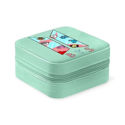 BTS BT21 Jewelry Box - Jewelry Organizer - 5 Colors! BTS accessories - bts jewelry - bts travel jewelry box - Jewelry organizer - Army gift - Beyond The Shoppe