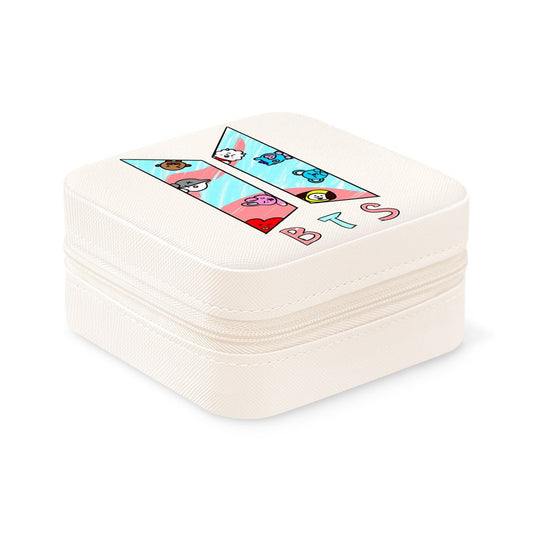 BTS BT21 Jewelry Box - Jewelry Organizer - 5 Colors! BTS accessories - bts jewelry - bts travel jewelry box - Jewelry organizer - Army gift - Beyond The Shoppe