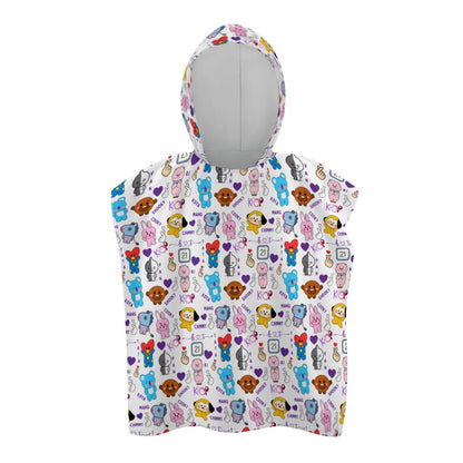 BTS BT21 Kids Hooded Towel! Great for bath time, the pool or beach! - Beyond The Shoppe