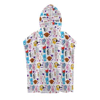 BTS BT21 Kids Hooded Towel! Great for bath time, the pool or beach! - Beyond The Shoppe