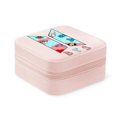 BTS BT21 logo Jewelry Box - Jewelry Organizer - 5 Colors! Jewelry accessories - jewelry box - Travel Jewelry organizer - Great gift - Beyond The Shoppe