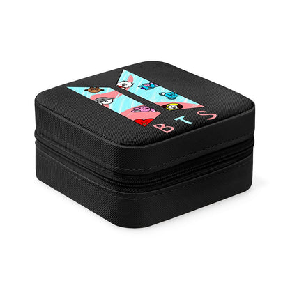 BTS BT21 logo Jewelry Box - Jewelry Organizer - 5 Colors! Jewelry accessories - jewelry box - Travel Jewelry organizer - Great gift - Beyond The Shoppe