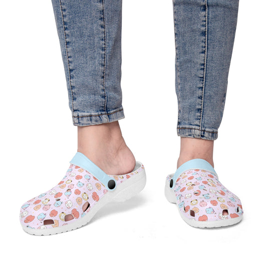 BTS BT21 Pink Designed Women & Men Sizes - Unisex Crocs - Clogs - Slip On Shoes - Beyond The Shoppe