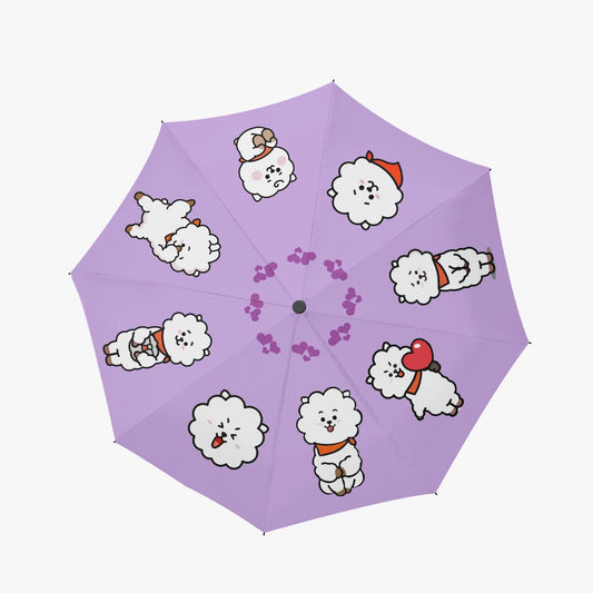 BTS BT21 RJ - Jin Umbrella - Automatic opening umbrella - Bts rainy weather, BTS protection from weather - Beyond The Shoppe