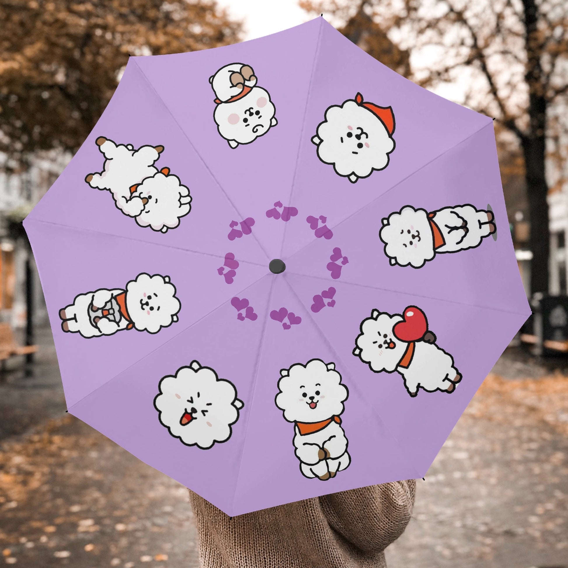 BTS BT21 RJ - Jin Umbrella - Automatic opening umbrella - Bts rainy weather, BTS protection from weather - Beyond The Shoppe