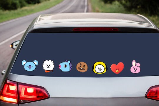 BTS BT21 Set of 7! Vinyl Decals, Fun Stickers - Water, UV and Scratch Resistant! - Beyond The Shoppe