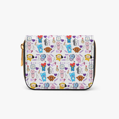 BTS BT21 Silly Characters Bifold Zipper Wallet K - Pop Merchandise - Great gift! - Beyond The Shoppe