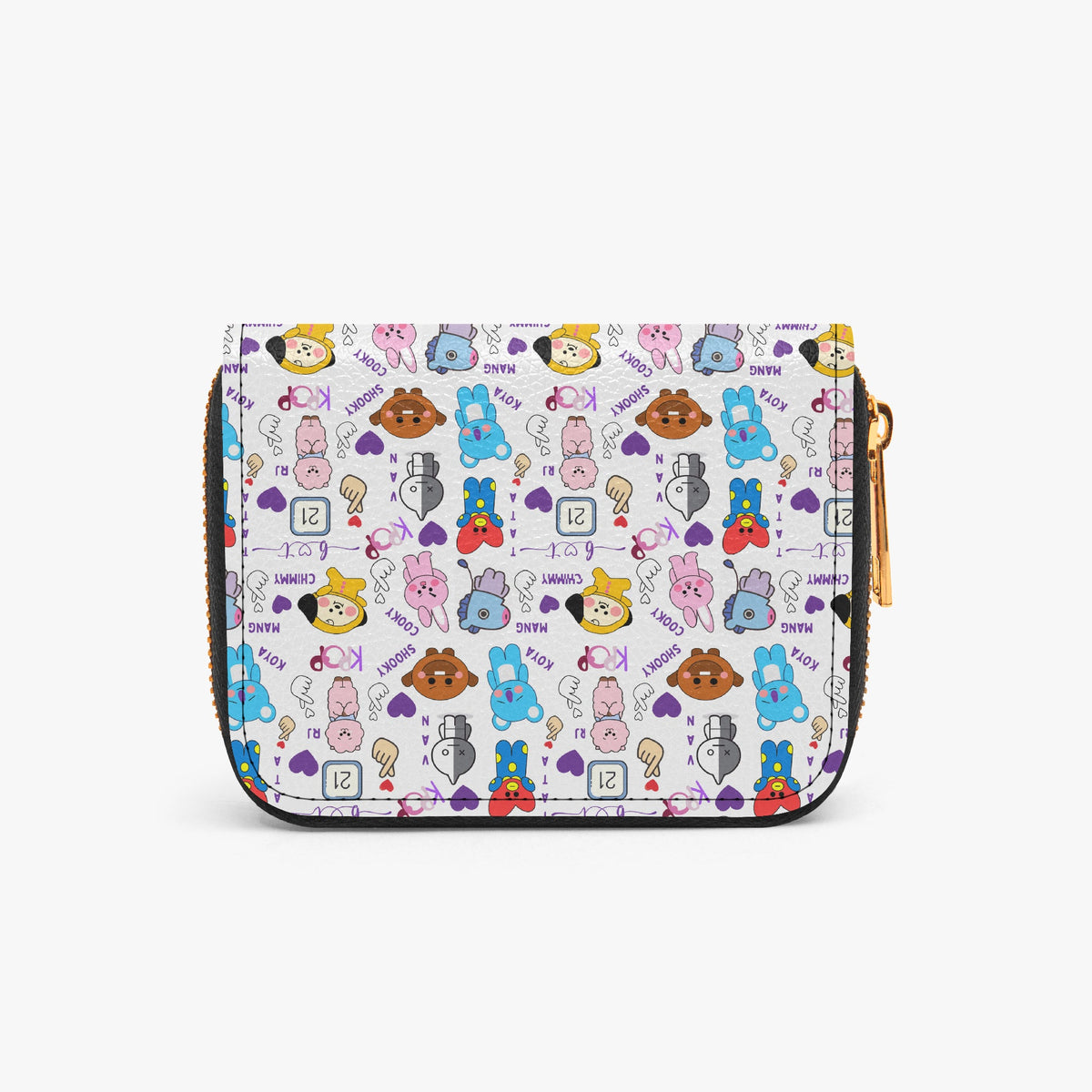 BTS BT21 Silly Characters Bifold Zipper Wallet K - Pop Merchandise - Great gift! - Beyond The Shoppe