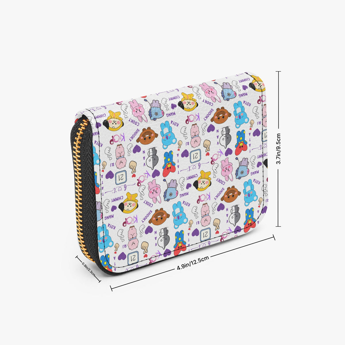 BTS BT21 Silly Characters Bifold Zipper Wallet K - Pop Merchandise - Great gift! - Beyond The Shoppe