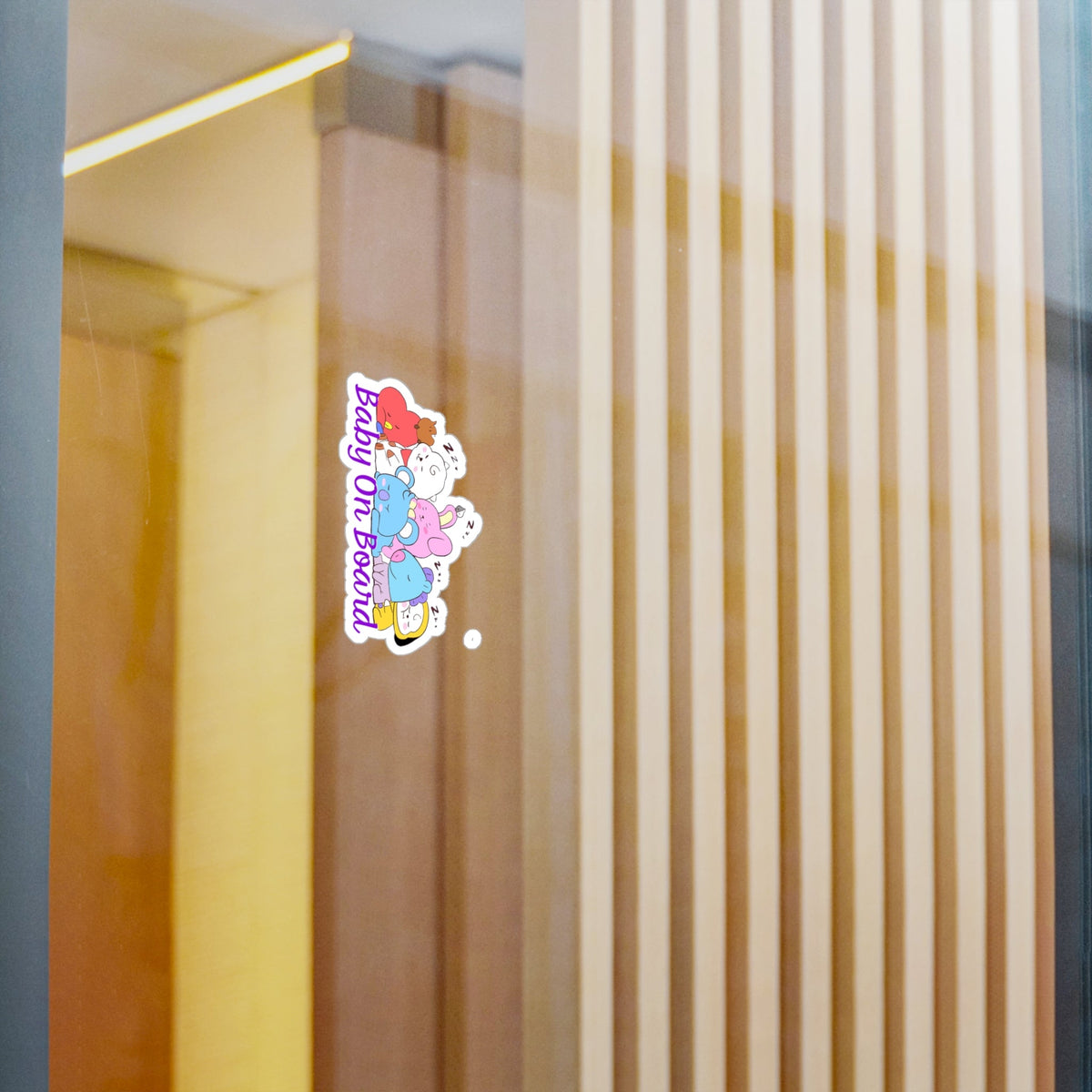 BTS BT21 Sleeping Babies - Baby On Board Vinyl Decals, Fun Stickers - Water, UV and Scratch Resistant! - Beyond The Shoppe