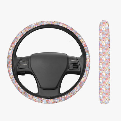 BTS BT21 Steering Wheel Cover - BT21 kawaii pattern - light purple - Great BTS car accessory - BTS gift - bts army - bts car accessories - Beyond The Shoppe