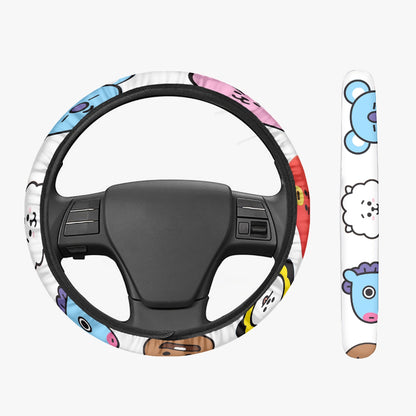 BTS BT21 Steering Wheel Cover - Great BTS car accessory - BTS gift - BT21 ARMY - BTS car accessories - Beyond The Shoppe