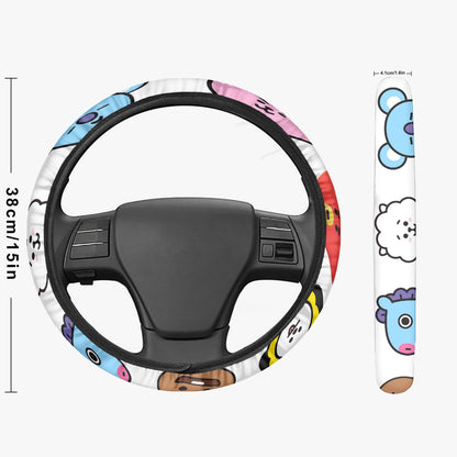 BTS BT21 Steering Wheel Cover - Great BTS car accessory - BTS gift - BT21 ARMY - BTS car accessories - Beyond The Shoppe