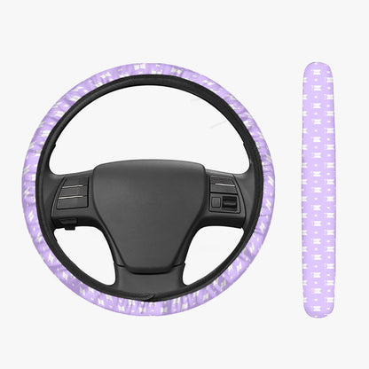BTS BT21 Steering Wheel Cover Lilac & White - BTS logo - Great BTS car accessory - bst gift - bts army - bts car accessories - Beyond The Shoppe