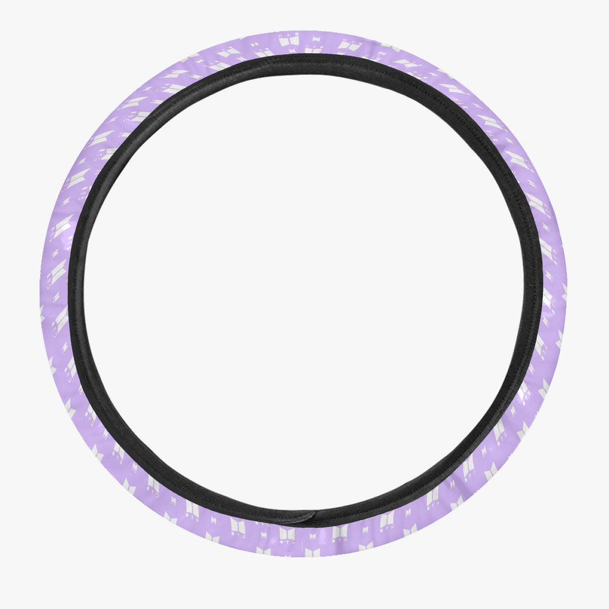 BTS BT21 Steering Wheel Cover Lilac & White - BTS logo - Great BTS car accessory - bst gift - bts army - bts car accessories - Beyond The Shoppe