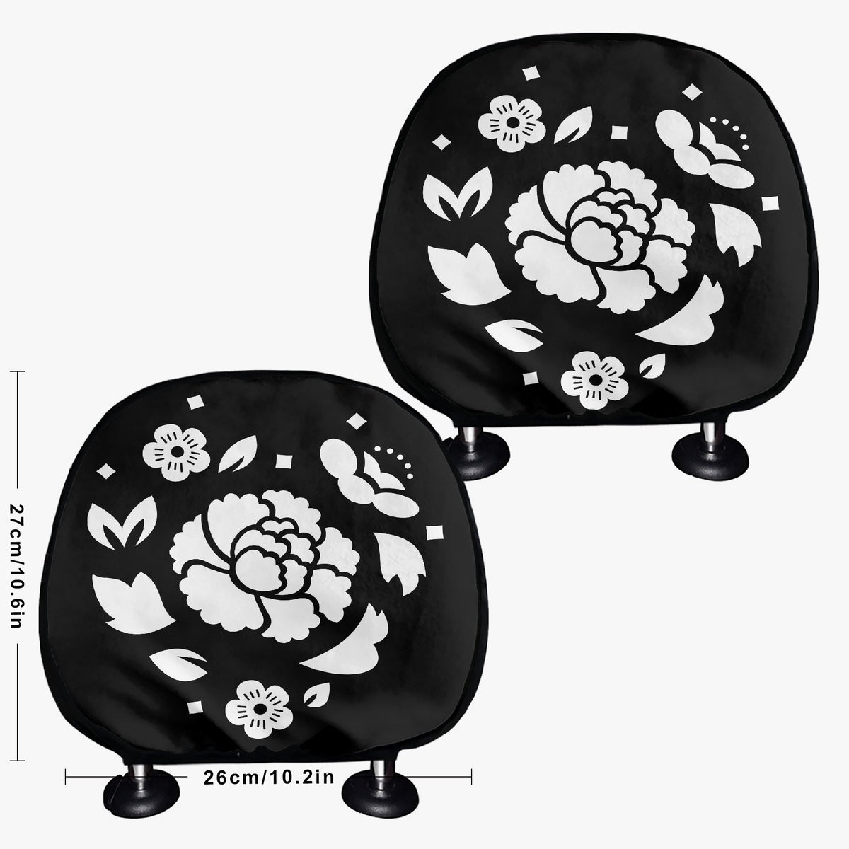BTS BT21 Suga Agust D Lotus Flower Car headrest covers - BTS car accessories - 2 pieces - Beyond The Shoppe