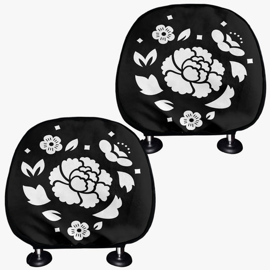 BTS BT21 Suga Agust D Lotus Flower Car headrest covers - BTS car accessories - 2 pieces - Beyond The Shoppe