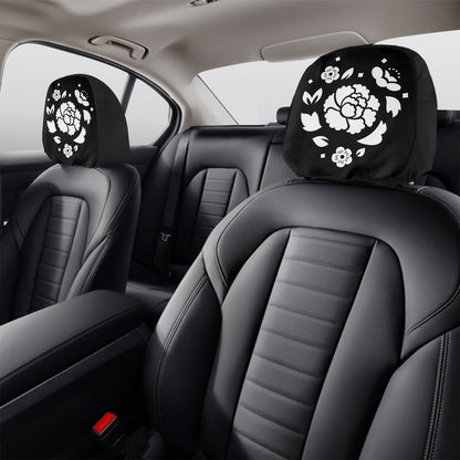 BTS BT21 Suga Agust D Lotus Flower Car headrest covers - BTS car accessories - 2 pieces - Beyond The Shoppe