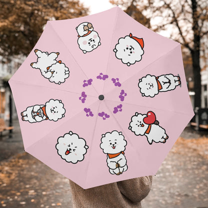 BTS BT21 Umbrella - Automatic opening umbrella - Bts rainy weather, BTS protection from weather - Beyond The Shoppe