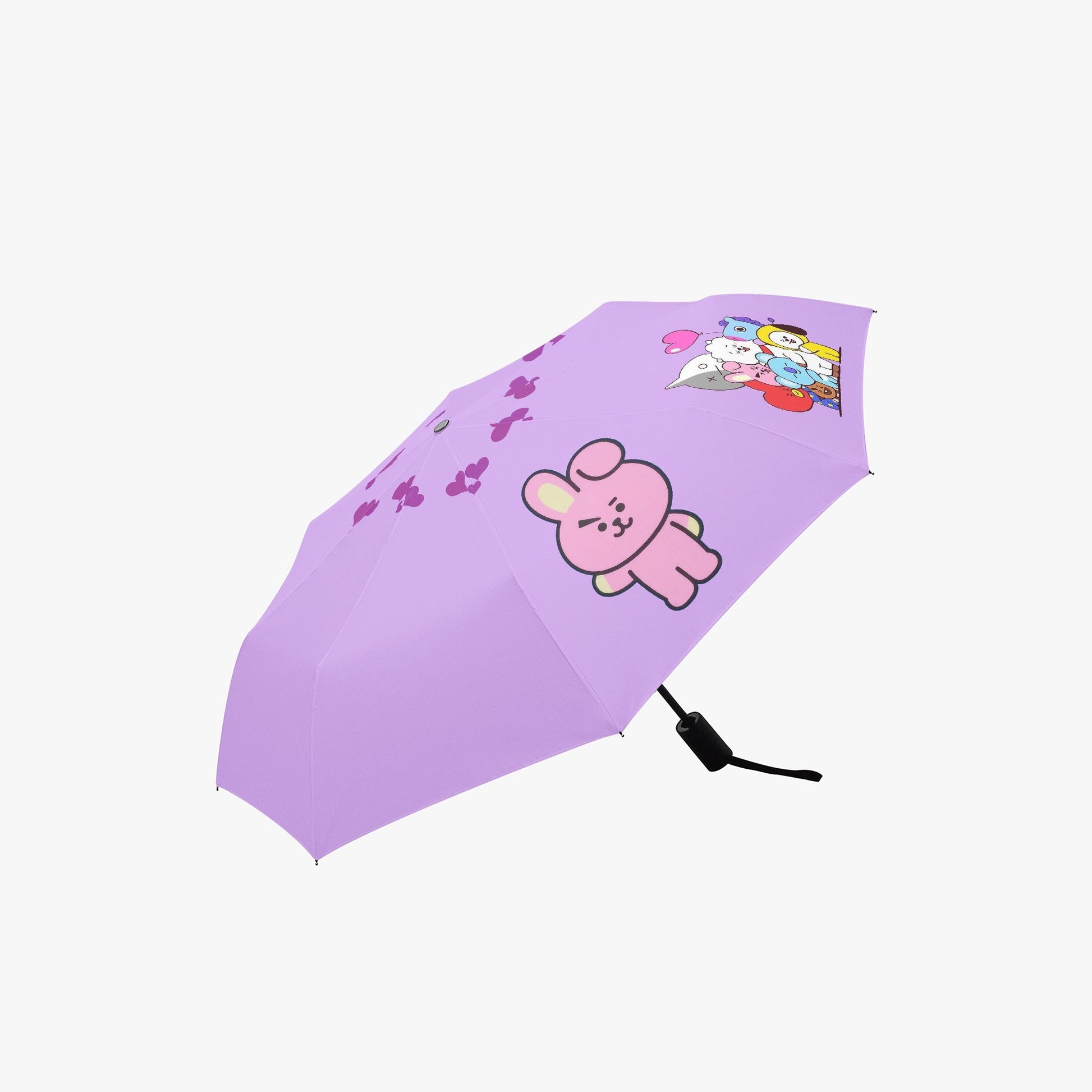 BTS BT21 Umbrella - Custom design featuring Cooky! Automatic opening umbrella - Bts rainy weather, BTS protection from weather - Beyond The Shoppe