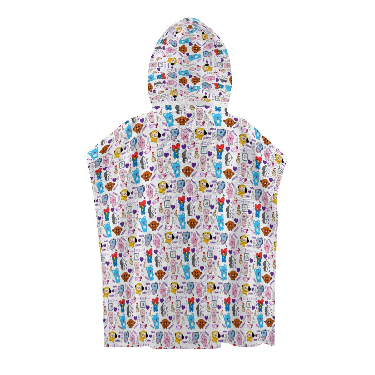 BTS BT21 Unisex Childrens Hooded Bath & Pool Beach Towel - Great for bath time too! - Beyond The Shoppe