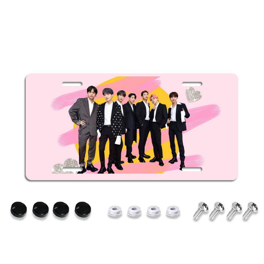 BTS Bt21 Vanity Plate - BTS Permission to dance License Plate Frame - BTS Army Bangtan car accessories - bts vanity plate - vanity plate - Beyond The Shoppe