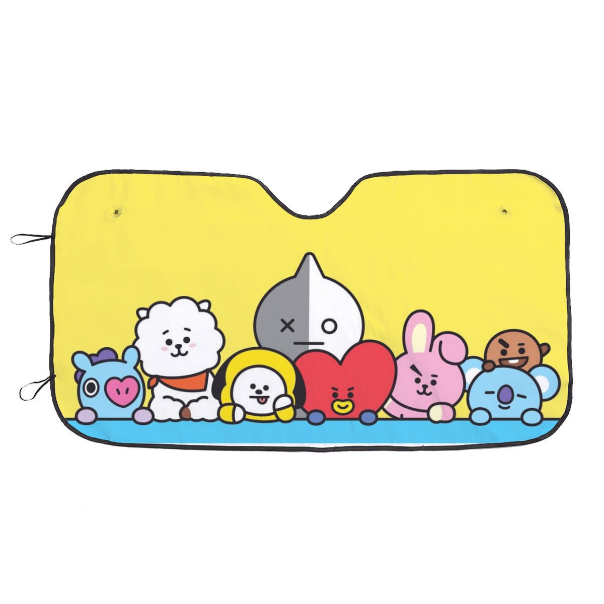 BTS Car Sun Shade - BT21 Car Windshield Sun Shade - Gift for Bangtan Fan, Army Car Sunshade BTS - K - Pop Inspired Car Accessories - KPOP - Beyond The Shoppe