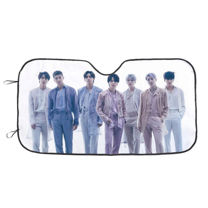 BTS Car Sun Shade - BTS OT7 BT21 Car Windshield Sun Shade - Gift for Bangtan Fan, Army Car Sunshade BTS - K - Pop Inspired Car Accessories - Beyond The Shoppe
