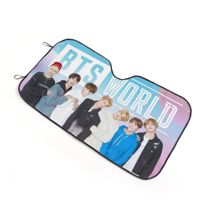BTS Car Sun Shade - BTS World - BT21 Car Windshield Sun Shade - Gift for Army Car Sunshade BTS - K - Pop Inspired Car Accessories - Beyond The Shoppe