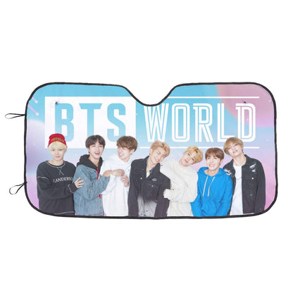 BTS Car Sun Shade - BTS World - BT21 Car Windshield Sun Shade - Gift for Army Car Sunshade BTS - K - Pop Inspired Car Accessories - Beyond The Shoppe