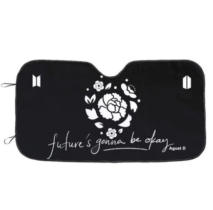 BTS Car Sun Shade - Lotus Flower Agust D - Future's Gonna Be Okay - Car Window Shade - Bangtan Army Car Sunshade BTS - K - Pop Car - Beyond The Shoppe
